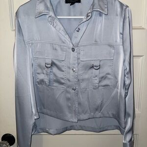 Laundry By Shelli Segal Shimmering Blue Blouse